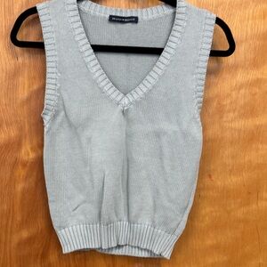 Brandy Melville girls light green Knit Sweater Vest